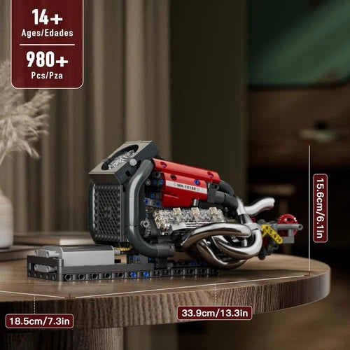 Formula One Engine Building Blocks, Motor Model Building Toys, Car Combustion En