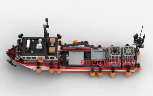 NEW Harbor Crab Fishing Boat Building Blocks Set Model Puzzle Toy MOC-53893 Gift