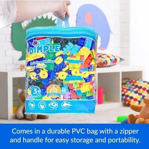 Building Blocks Set, 600 Pieces, Interlocking Toys for Toddlers Kids
