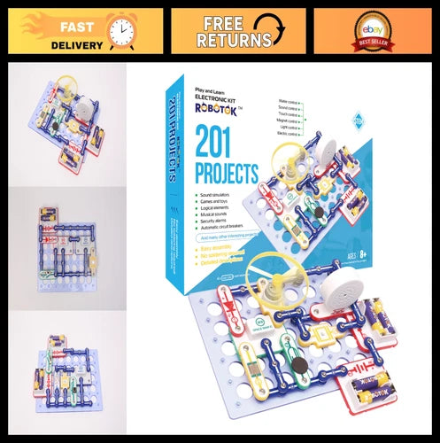STEM Electronic Circuit Kit - 201 Projects, Physics Maker Toy for Kids 8+