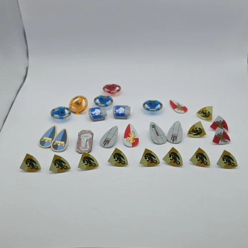 LEGO Castle Lot Shields & Printed Round Tiles