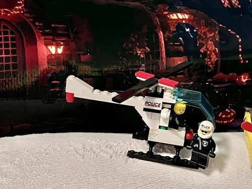 Halloween LEGO Lot Vintage Y2K Glow Wizard, Helicopter Cops, Raft Gift 🎁