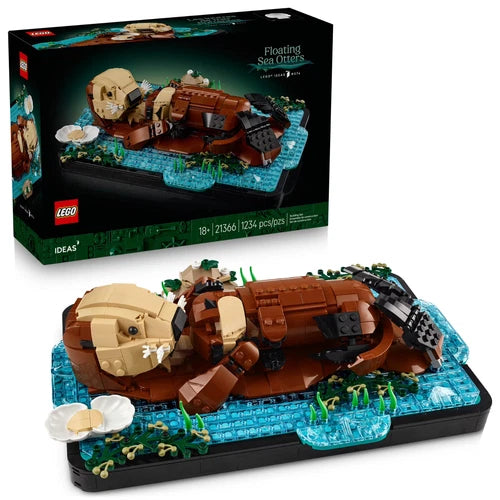 LEGO Ideas Floating Sea Otters Building Sets for Adults - Room or Office Decor f