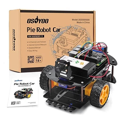 OSOYOO Robot Car Kit for Raspberry Pi Smart STEM Python Camera APP Control TI
