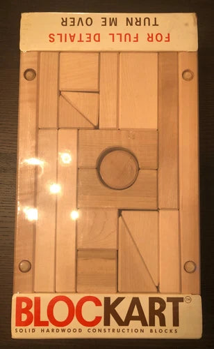 Rare Vintage Blockart Solid Hardwood Construction Blocks Island Industries