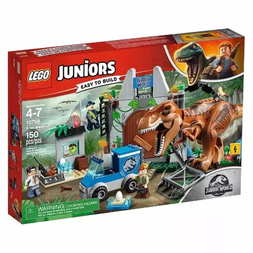 LEGO Juniors Jurassic World 10758 T. Rex Breakout (BNIB) New Sealed (Retired).