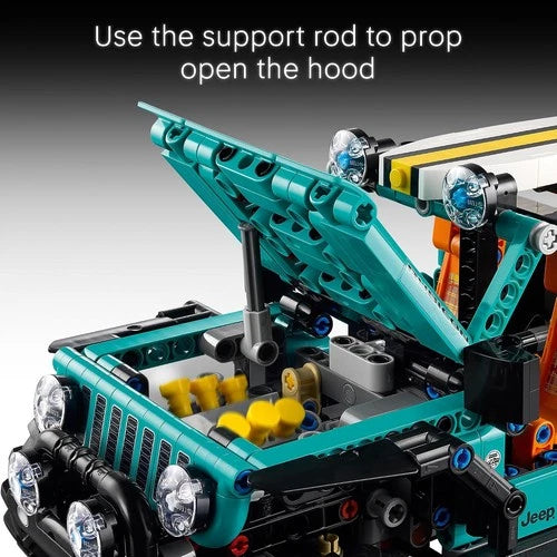 Technic Jeep Wrangler Rubicon SUV Building Set, 723 Pieces Block Build Cars