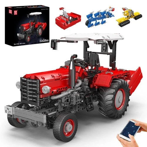 Mould King 17064 Tractor Multiple Shovel heads Building Block Toy Remote Control