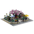MOC Modular Botanical Garden Park with Sakura Tree & Flower Shop 1399 Pcs