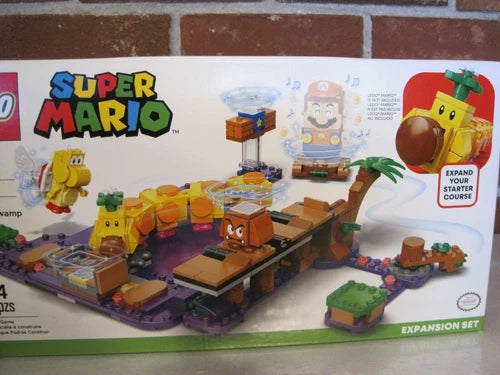 LEGO 71383 SUPER MARIO WIGGLER'S POISON SWAMP EXPANSION SET--FACTORY SEALED
