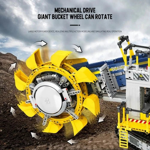 Bucket Wheel Excavator Building Blocks Remote Control Birthday Christmas gift