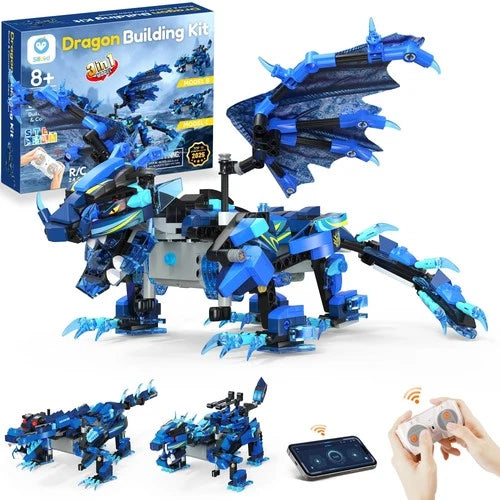 Sillbird Dragon Building Kit with Remote Control STEM Gift for Boys 8-12 \| Co...