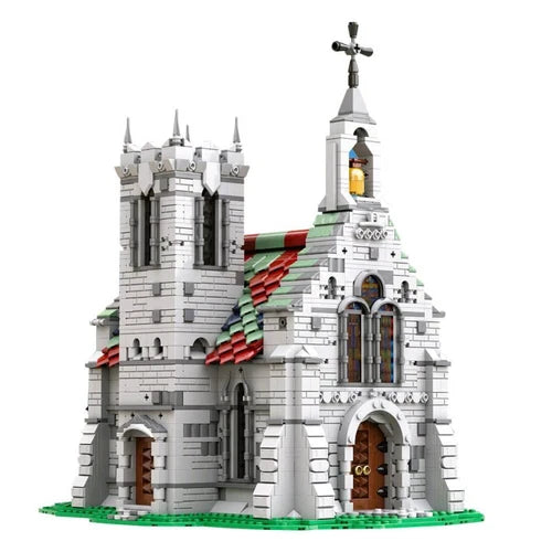 Custom MOC-198172 Medieval Old Church Building Blocks Set (2496PCS) Toys Gift