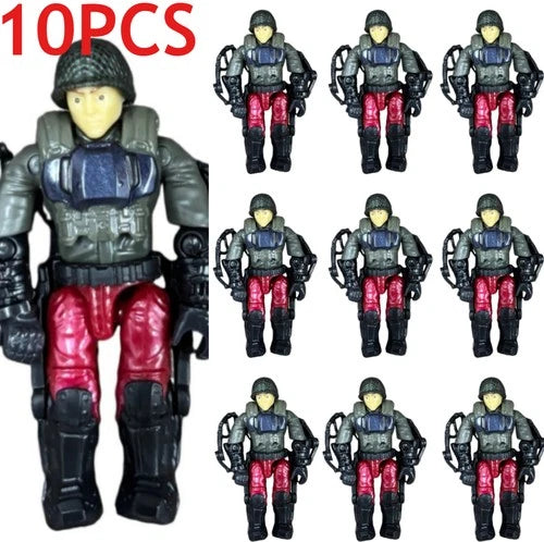 10PCS Mega Bloks COD Call of Duty Flight Soldier Future Tlas Red Building Figure