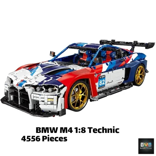 NEW CBOX BMW M4 1:8 Technic JD040 - 4556 Pieces - Building Blocks Set