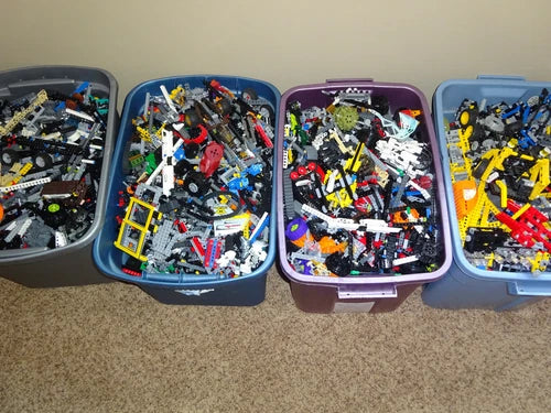 MEOW 12 Pounds Technic parts & pieces gears beams arms pins Bulk Lot