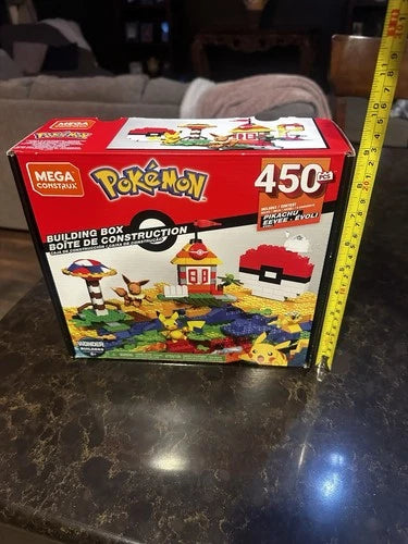 Mega Construx Pokemon Building Box 450 Pcs Includes Pikachu & Eevee 2019 NEW