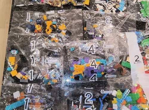 MEOW Lot of 57 Random Sealed Poly Bags From Unknown Sets 5 Pounds Worth