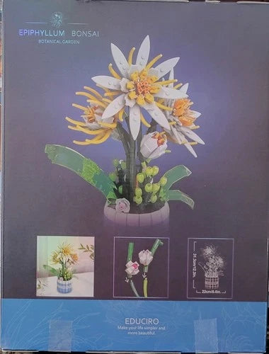 EDUCIRO Epiphyllum Bonsai Botanical Garden B821 835PCS For Building Blocks 14+
