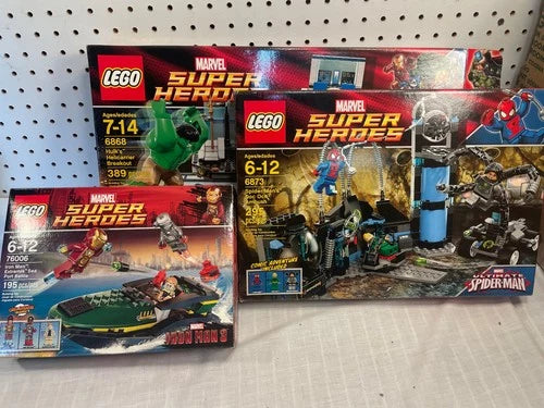 HULK HELICARRIER BREAKOUT, SPIDERMAN DOC OCK AMBUSH, IRON MAN SEA PORT BATTLE