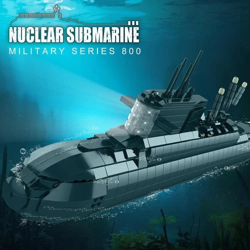 Reobrix Nuclear Submarine Building Set for Adults, 1498 PCS Military Submarin...