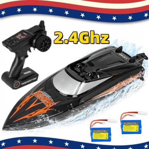 2.4Ghz High Speed Control RC Racing Boat for Adult & Kids w/ 2 1100mAh Batteries