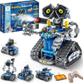 Rechargeable 5-in-1 Robot Building Set with Remote - Perfect for STEM Learning