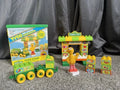 1991 Tyco Pre-School Super Blocks Duplo Sesame Street Big Bird Farm Stand Set