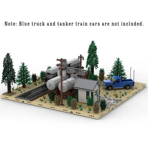 National Oil Tanks Model for City and Town Theme 2656 Bricks MOC-98501 Gift