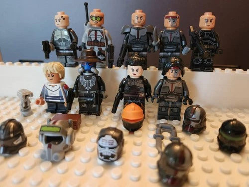 MEOW STAR WARS BAD BATCH AND JUSTIFIER MINIFIGURE LOT OF 9 WITH ACCESSORIES