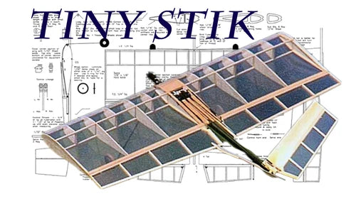 Tiny Stik Conventional or V-Tail 24" WS RC Airplane Laser Cut Balsa Short Kit