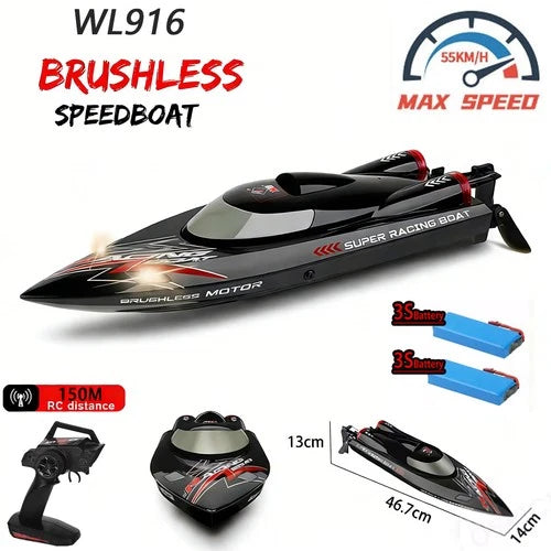 Wltoys WL916 RC Boat 55Km/H High Speed 2.4G Remote Control Brushless Toy Gift