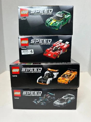 LEGO Speed Champions 4 Set Lot 76918 76909 76906 76907 New Sealed 6 Cars Ferrari