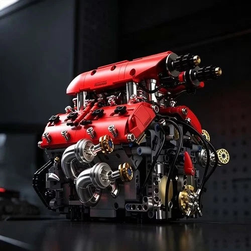 1370-Piece V8 Electric Engine Building Set–Functional Adult Model Kit Local Ship