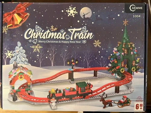AKWME Christmas Train Roller Coaster Building Blocks Set, 916 PCS Set #1004 New