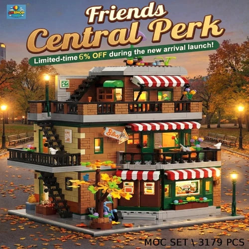 Friends Central Perk Coffee Shop Building Blocks 3179 PCS MOC Modular Bricks Set
