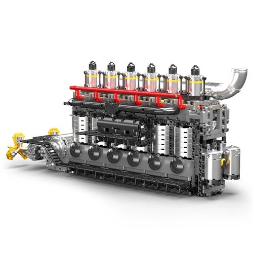 Mould King 10209 Aircraft Carrier Engine Motor That Runs Building Block Toy