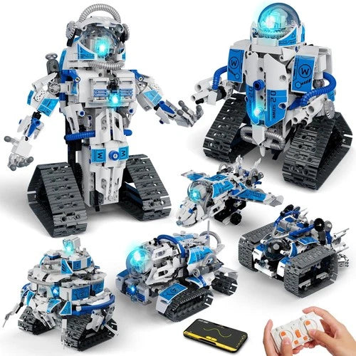 6 in 1 STEM Robot Building Kit, 780 PCS APP & Remote Control Space Robot Toys...