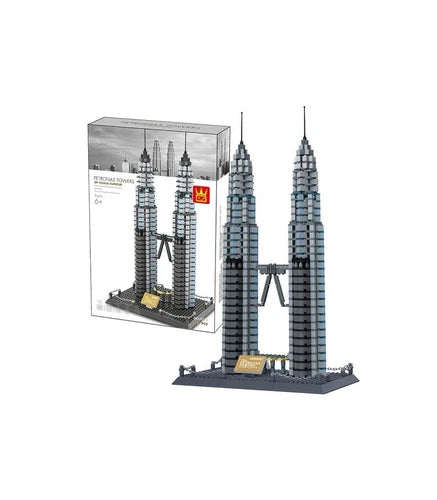 Wange The Petronas Towers of Kuala Lumpur Building Block Set 1175 pcs #5213