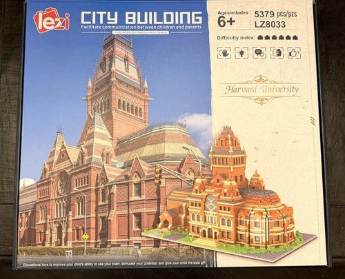 Lezi City Building LZ8033 HARVARD UNIVERSITY Building Set 5379 Pieces New