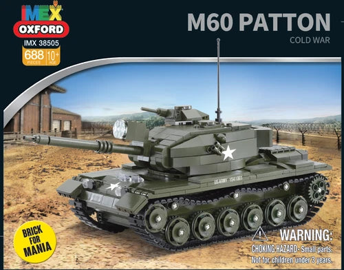 IMEX Oxford M60 Patton U.S. Main Battle Tank Brick Building Set (688pc)