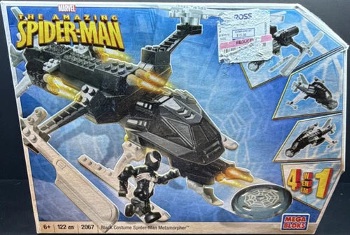Mega Bloks Spider-Man Black Costume Metamorpher Set 2067 4-in-1 122 pcs, Sealed