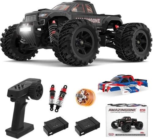 1/14 Brushless RC Cars for Adults Fast 60+ mph, RC Trucks 4x4 Offroad