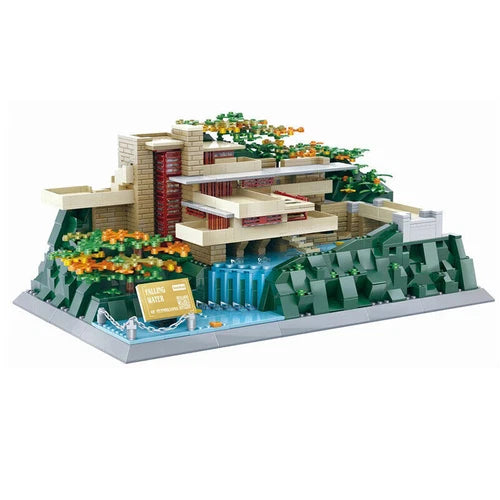 LIYanna 1220Pcs Model Set Fallingwater Pennsylvania Building Blocks Puzzle Toys