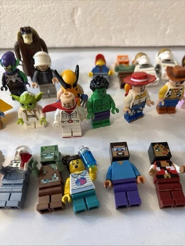 LEGO Minifigure Lot 27 Assorted Mixed Characters. Toy Story Star Wars Marvel
