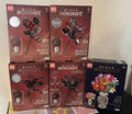 Block Tech Block Bouquet, Black Rose,Peony,Hibiscus, Orchid, & Crystal Vase NIB