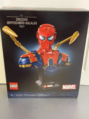 LEGO Marvel Iron Spider-Man Bust Collectible - Building Kit for Adults, Ages 18+
