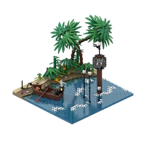 ZITIANYOUBUILD Beach with Pillory 743+ Pieces Model Building Toys Set MOC Build
