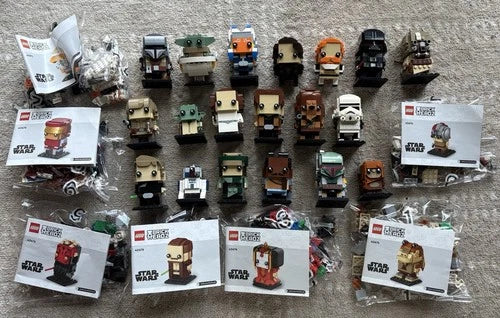 READ LEGO Star Wars Brickheadz Lot Of 26 Luke Anakin Leia Boba Vader Maul More