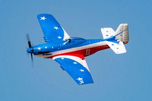 P51D Mustang Miss America Micro Warbirds RTF RC Airplane w/PASS Stability Assist